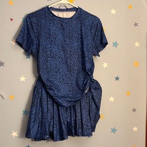 SHEIN Blue Leopard Print Dress